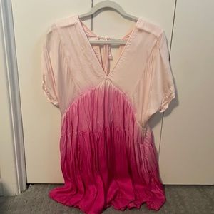 Free people Sun Up pink ombré mini dress